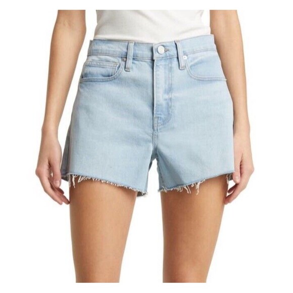 FRAME Le Brigette Shorts 100% Cotton Cutoff High Rise Women MSRP $199
